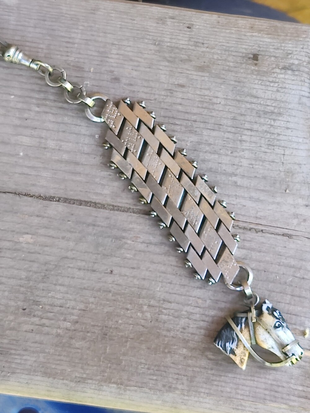 🐴 Antique Sterling Silver Horse Head Fob Pendant - Picture 6 of 6